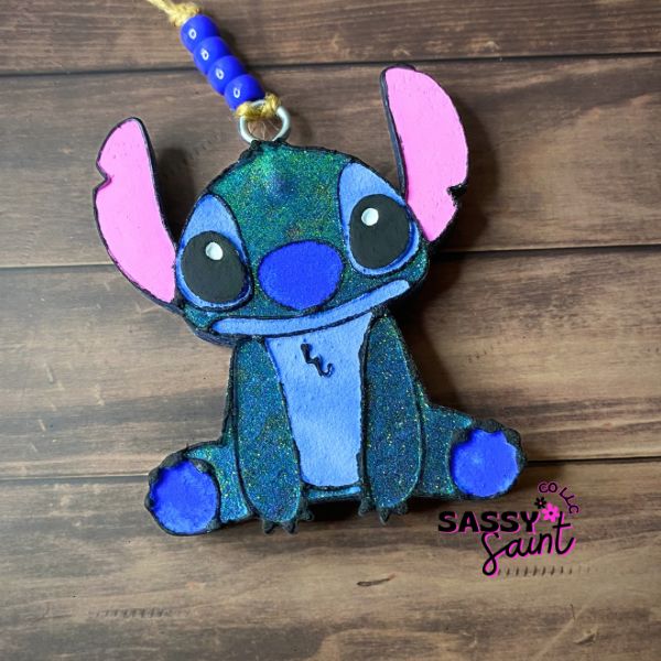 Cute Blue Stitches Car Freshie