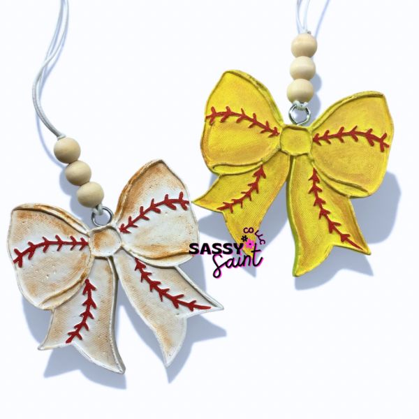 Baseball/Softball Bow Car Freshener