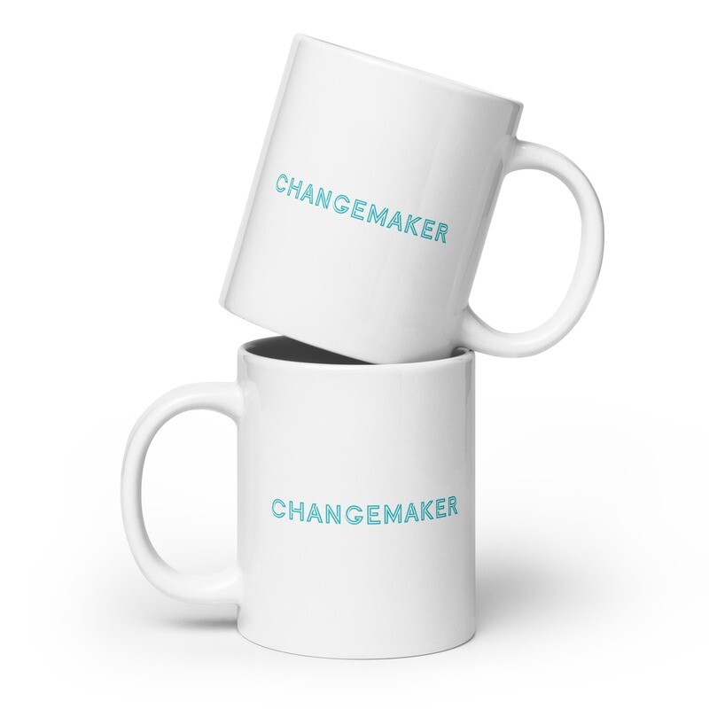 &quot;Changemaker&quot; Impact Coffee Mug Teal – Fueling Innovation for Business Leaders