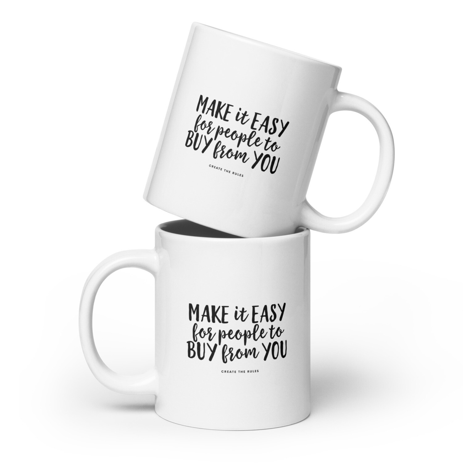 &quot;Make It Easy For People To Buy From You&quot; Insightful Ceramic Mug – The Entrepreneur’s Guide Cup