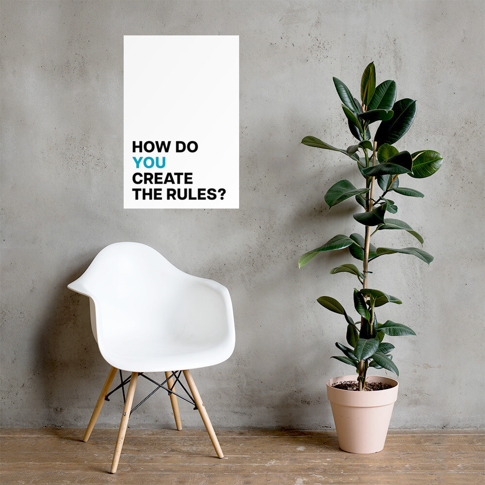 &quot;How Do You Create The Rules?&quot; Poster – The Entrepreneur&#39;s Manifesto Art