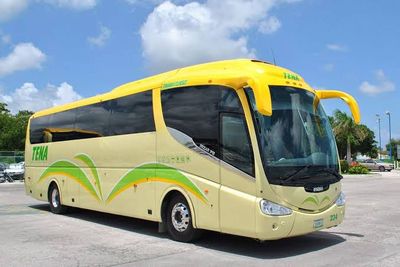 A/Desde Aeropuerto de Cancún a hoteles en  Zona 2, traslado privado. Tarifa por Autobús. Capacidad 50 pasajeros.