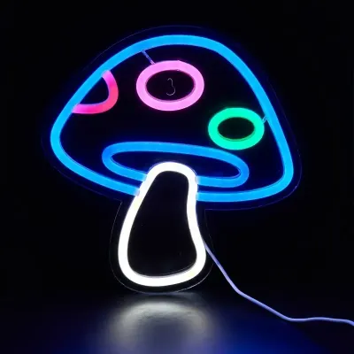 LED 3D Mushroom Pattern Neon Decor Night Light | Different Styles