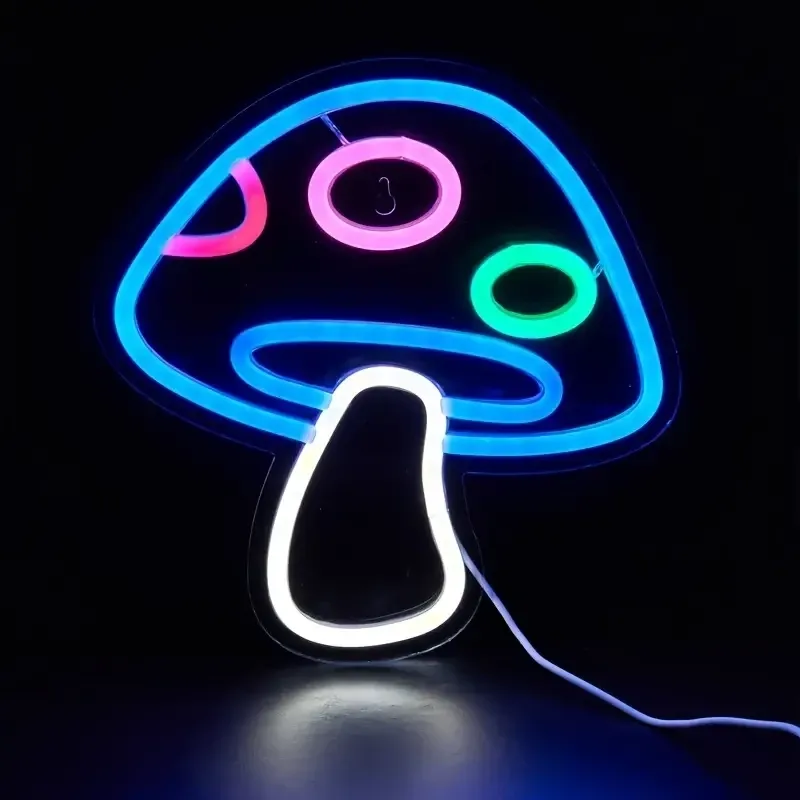 LED 3D Mushroom Pattern Neon Decor Night Light | Different Styles