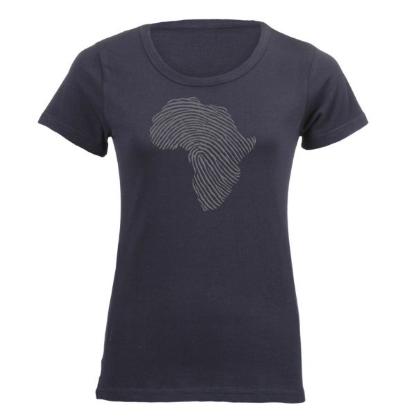 Africa Thumbprint Ladies Fitted T-Shirt