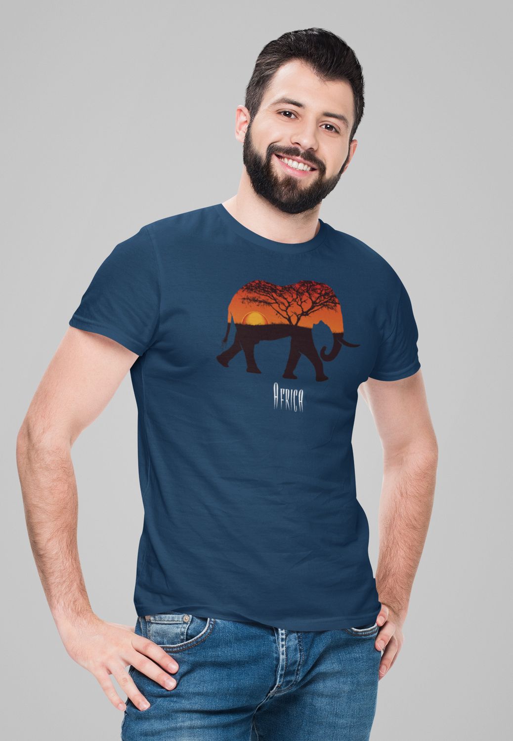 Elephant Sunset Graphic T-Shirt Elephant Sunset Graphic T-Shirt