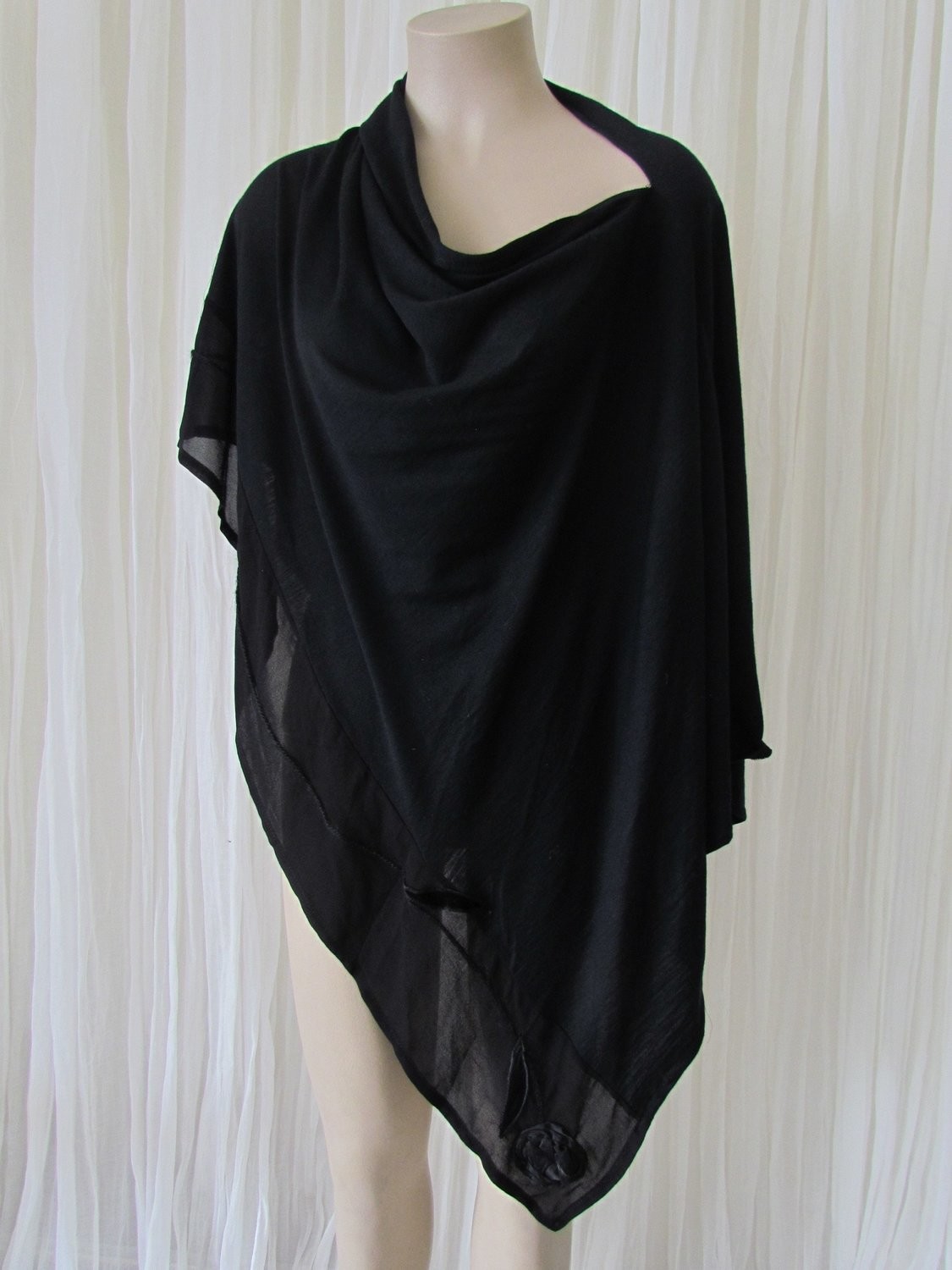 Black Merino Shawl