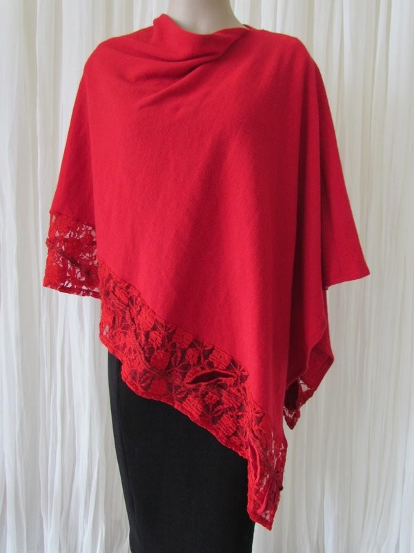 Red Wool Shawl
