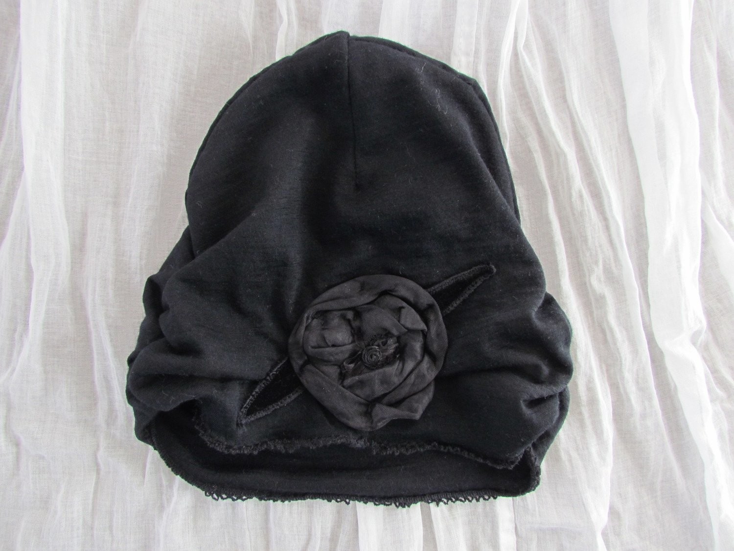 Black Merino Beanie