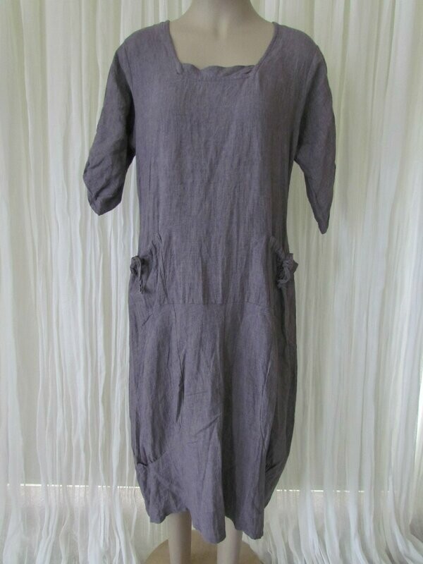 Mauve Linen Dress