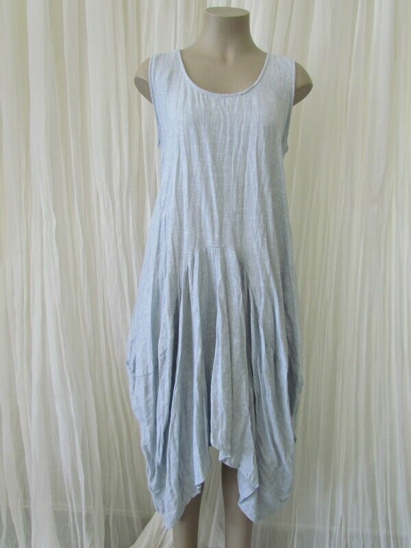 Blue Linen Dress