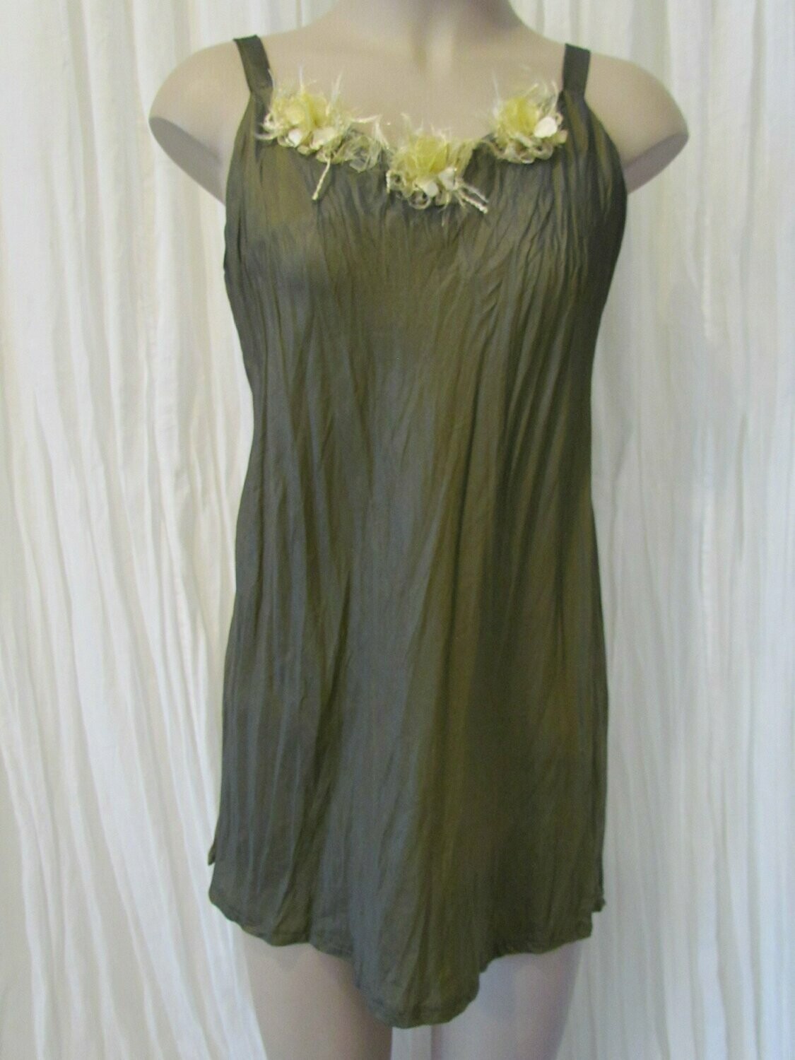 Green Satin Singlet