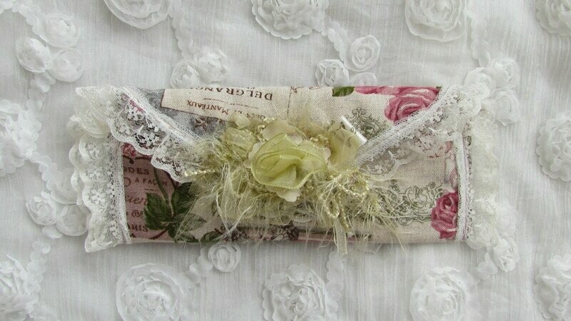 Pink Floral Padded Reading Glasses Case