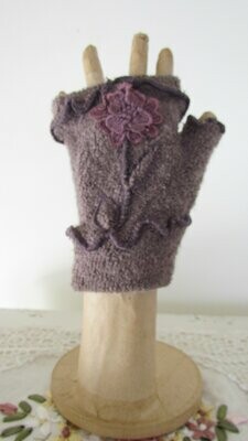 Plum Angora Wool Gloves
