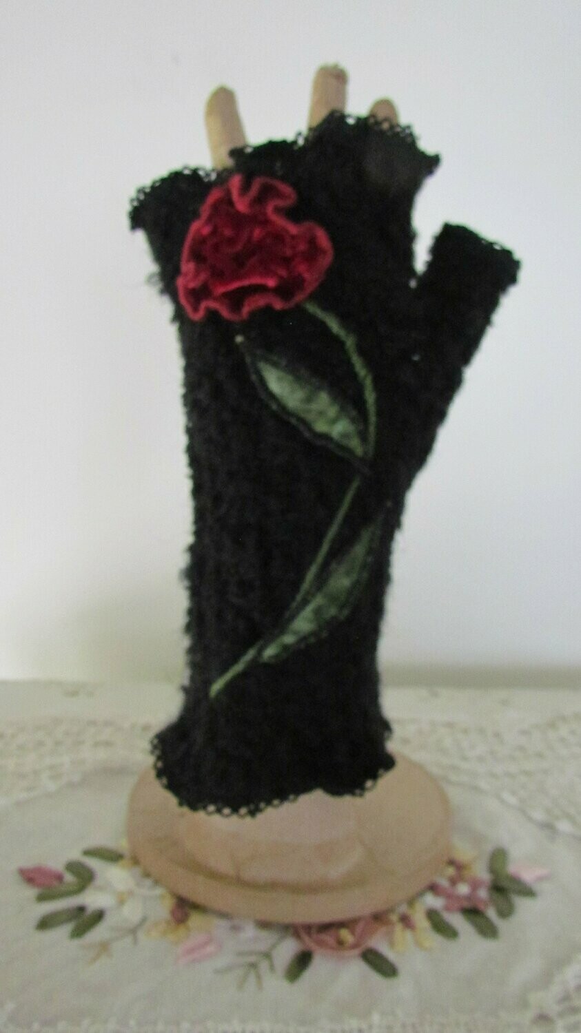 Black Wool Gloves