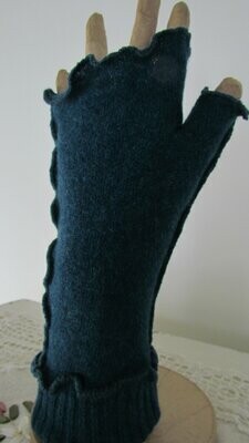 Teal Wool Gloves