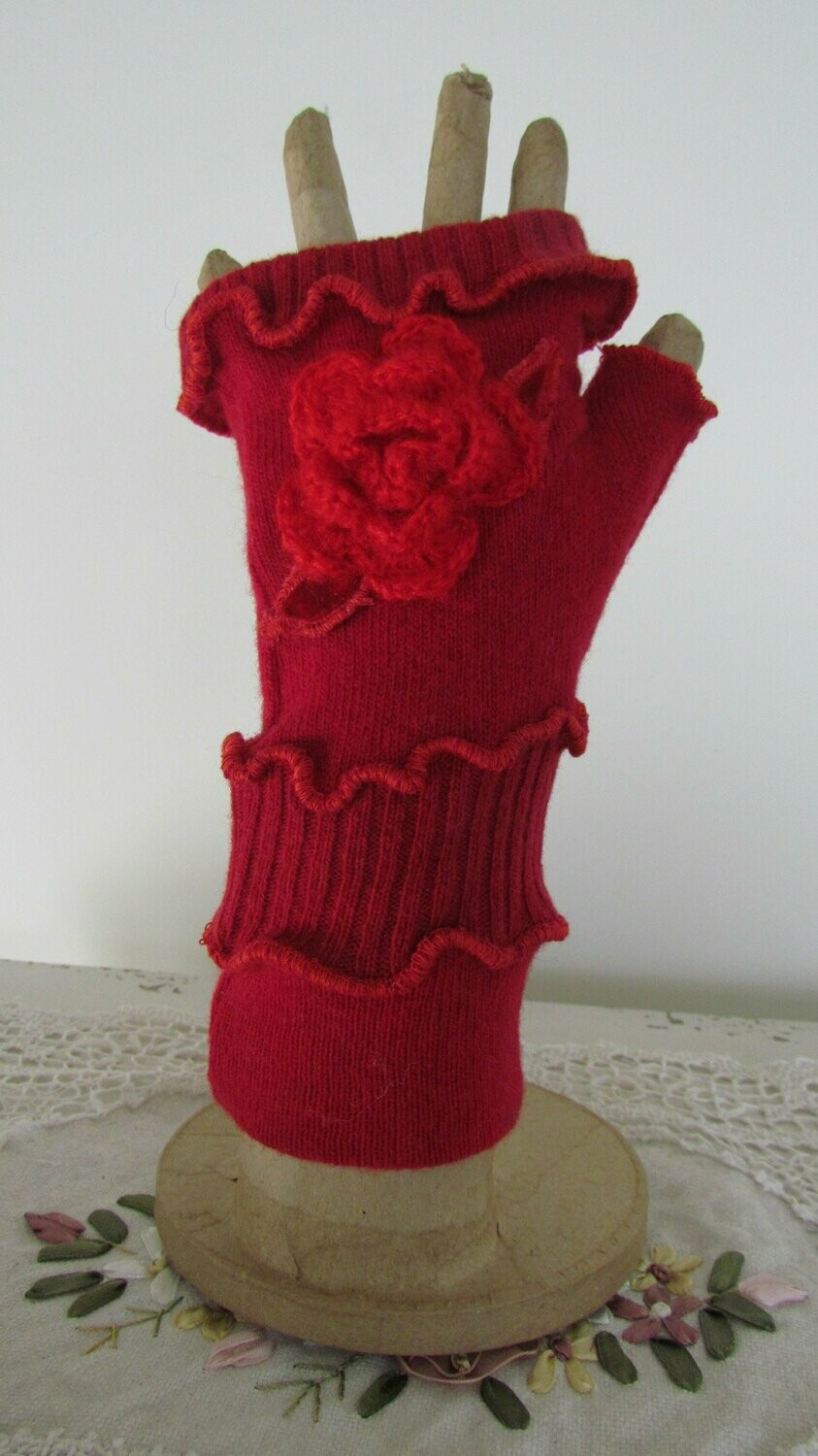 Red Wool Gloves