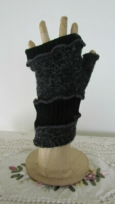 Charcoal Angora Section Gloves
