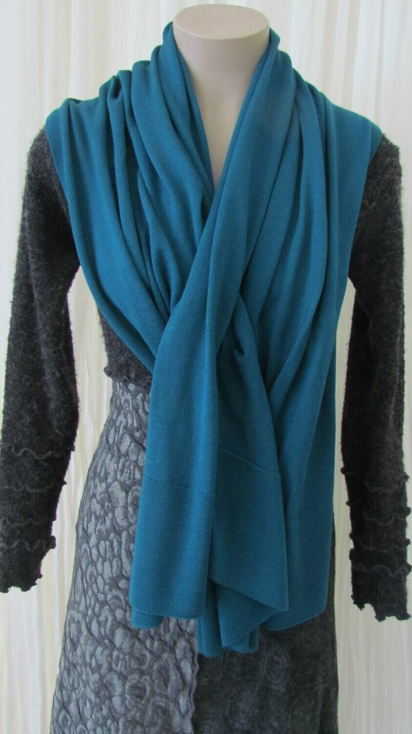 Teal Merino Shawl