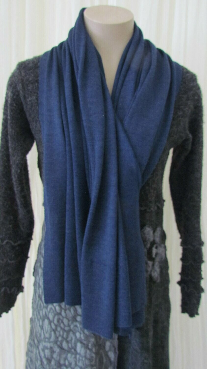Denim Merino Knit Shawl