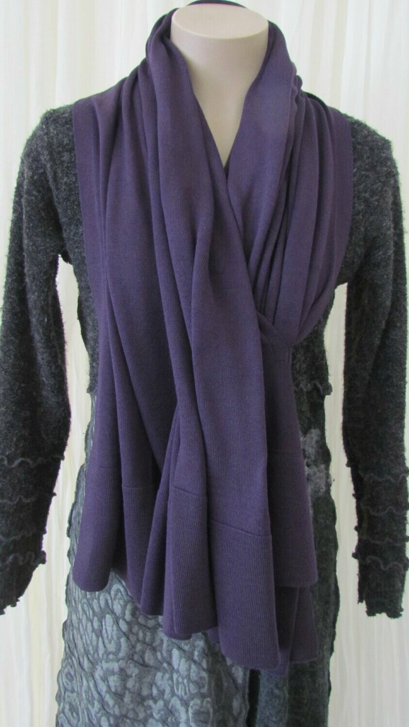 Dark Indigo Merino Shawl