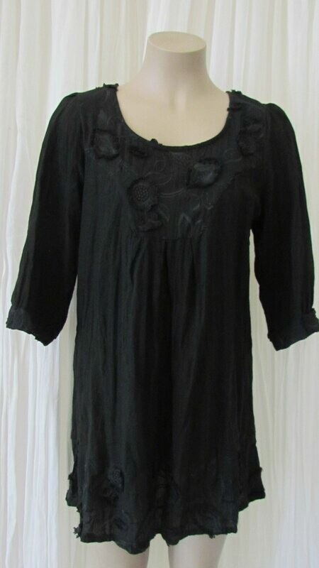 Black Linen Top
