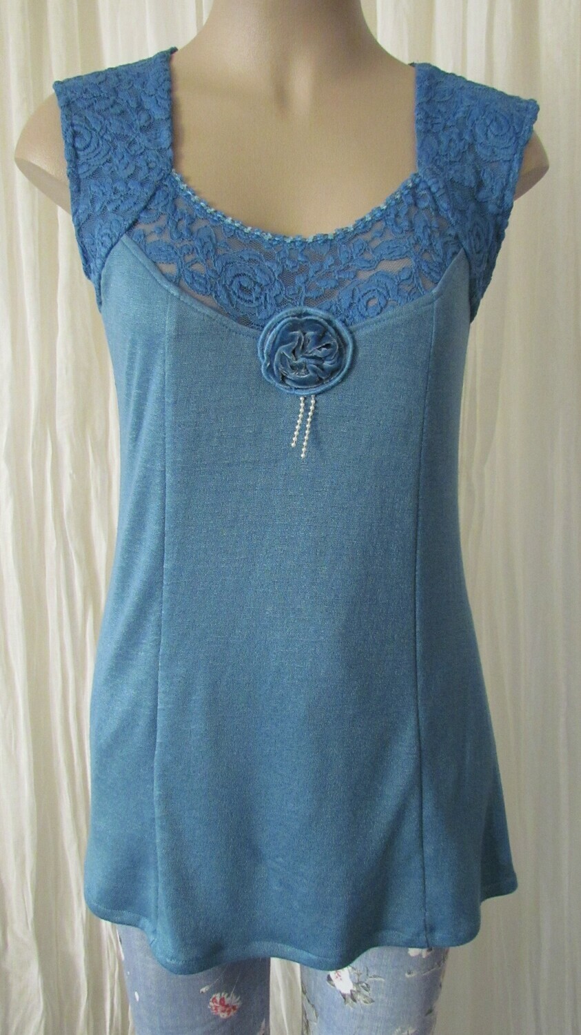 Blue Lace Top