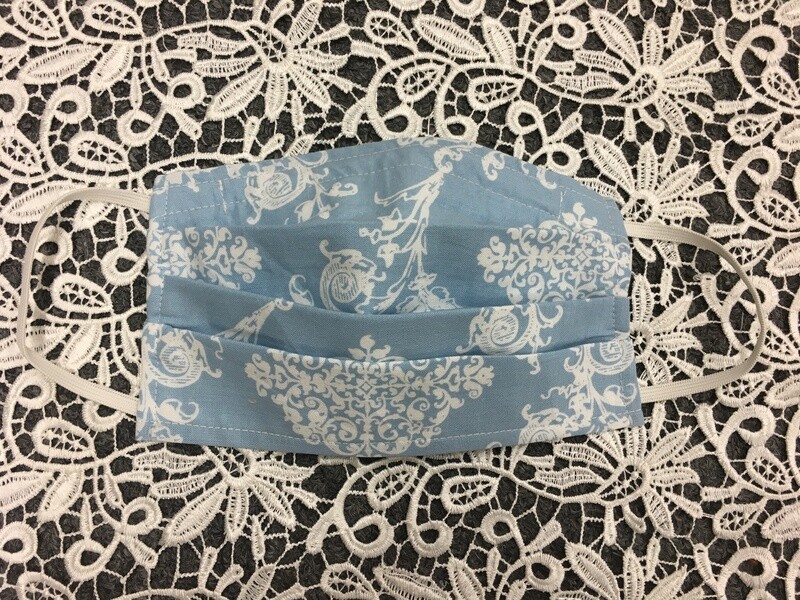 Light Blue Flower Mask