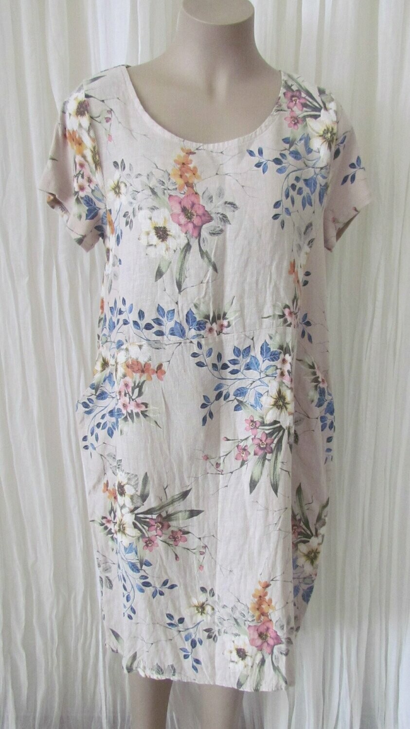 Soft Linen Floral Dress