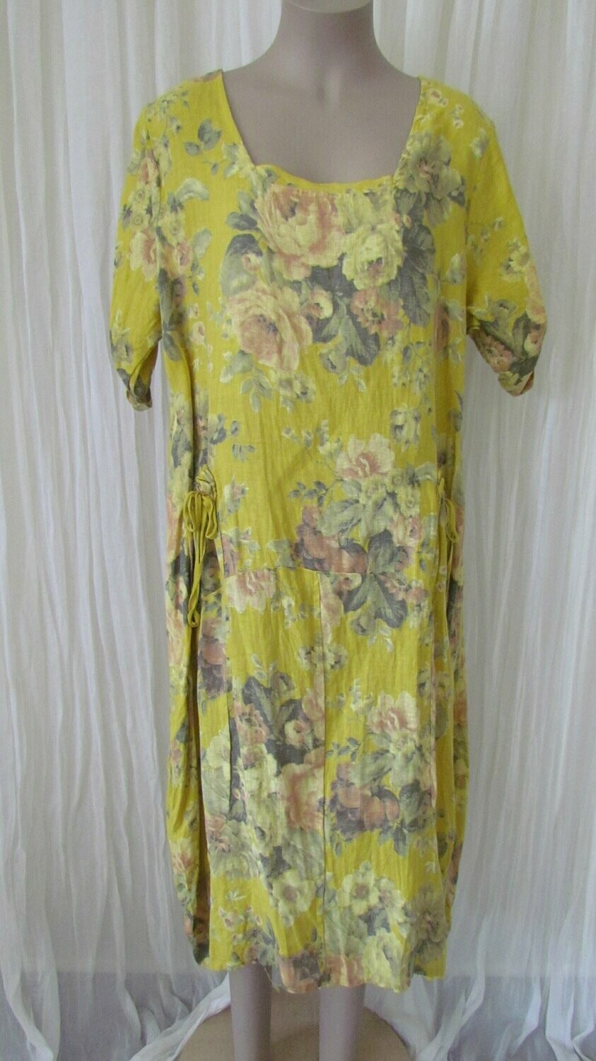 Mustard Floral Dress