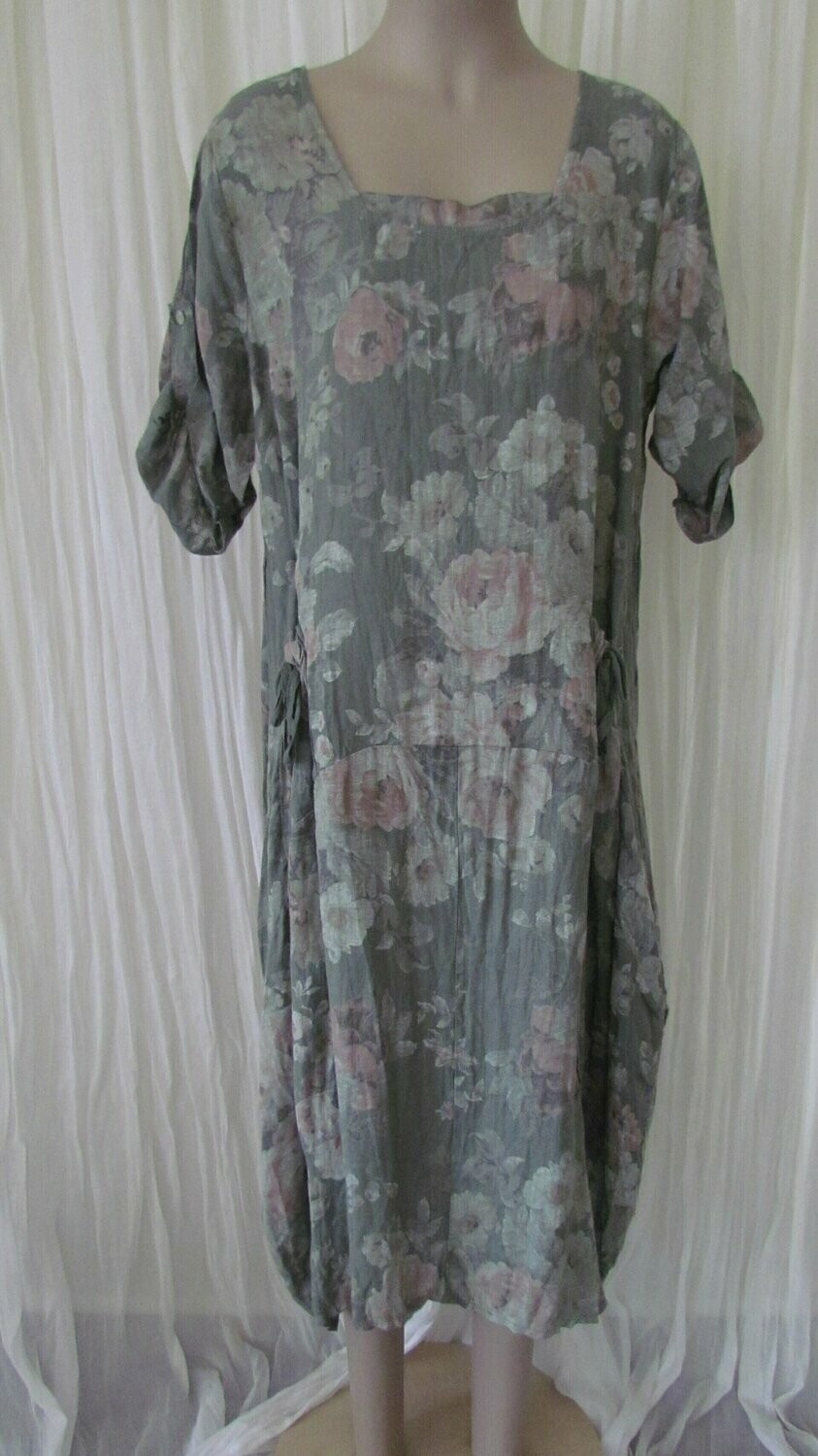 Khaki Floral Dress