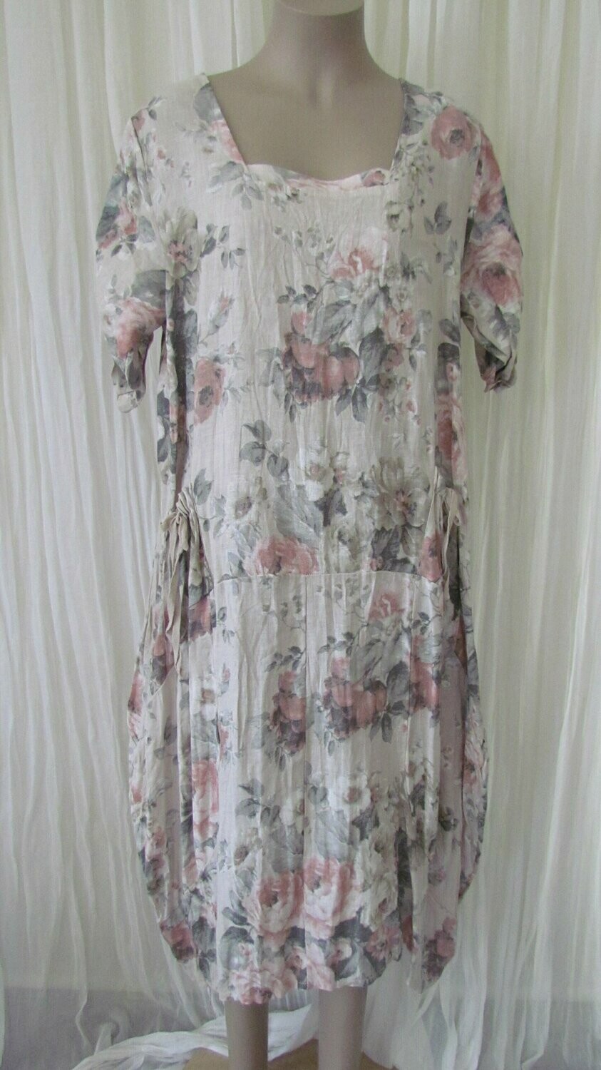 Beige Floral Dress