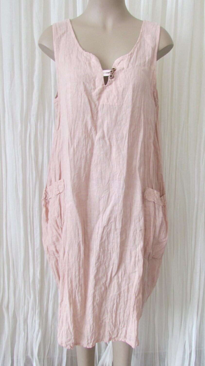 Blush Linen Dress