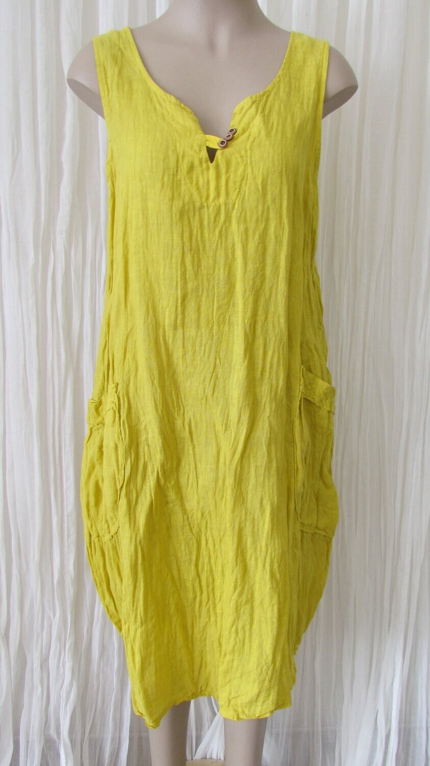 Mustard Linen Dress