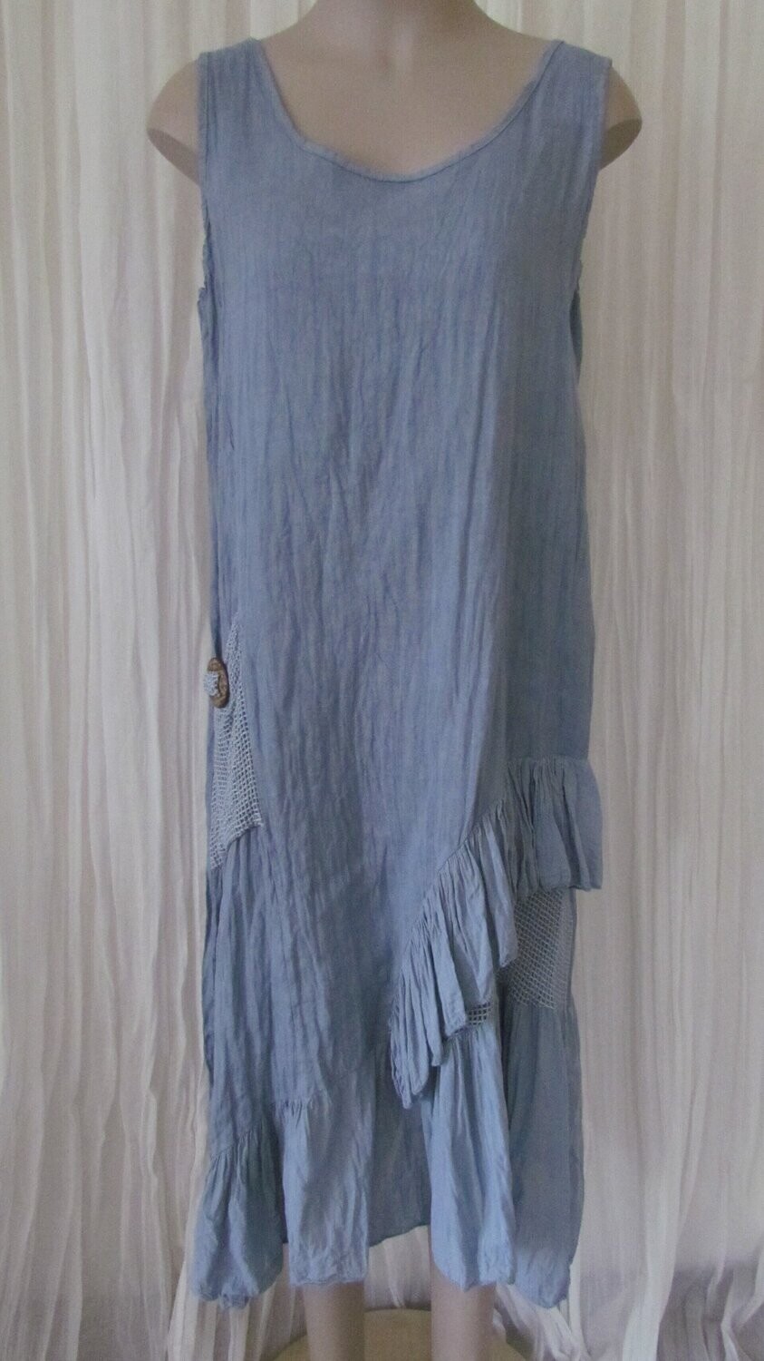 Denim Sleeveless Linen Dress