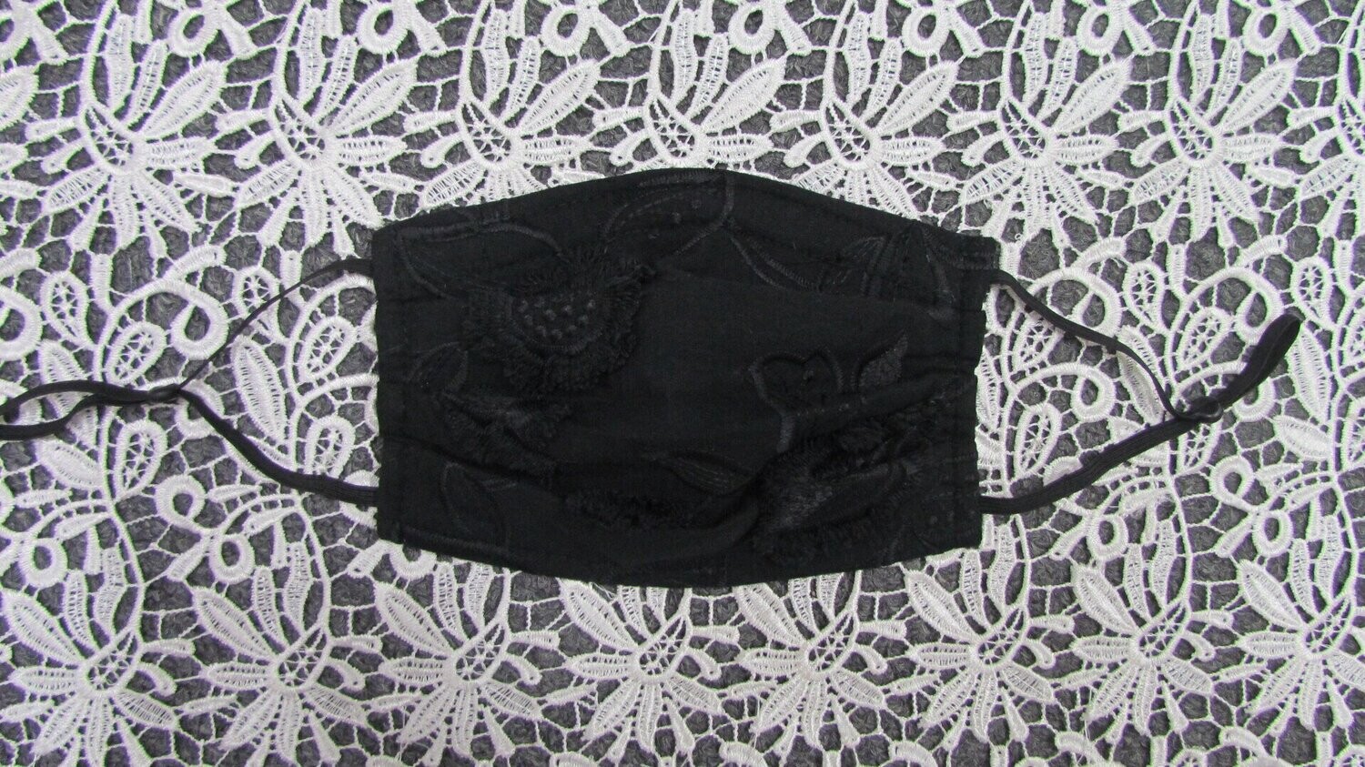 Black Rosette Mask
