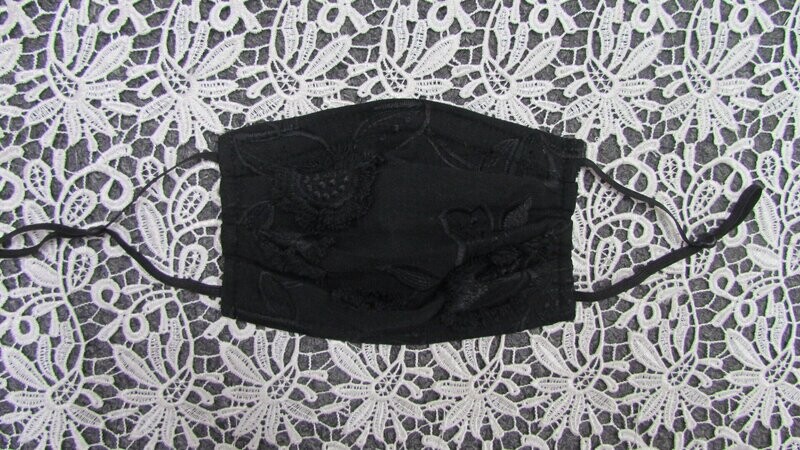 Black Rosette Mask