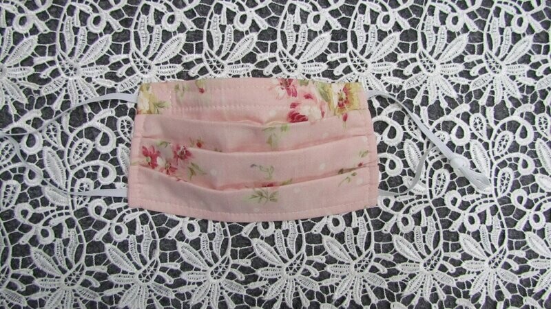 Pink Vintage Floral Mask
