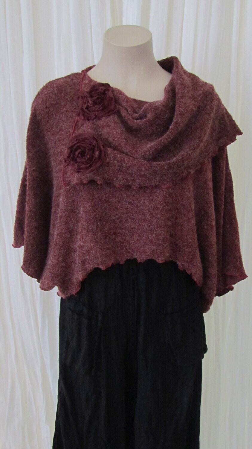 Wine Angora Cape