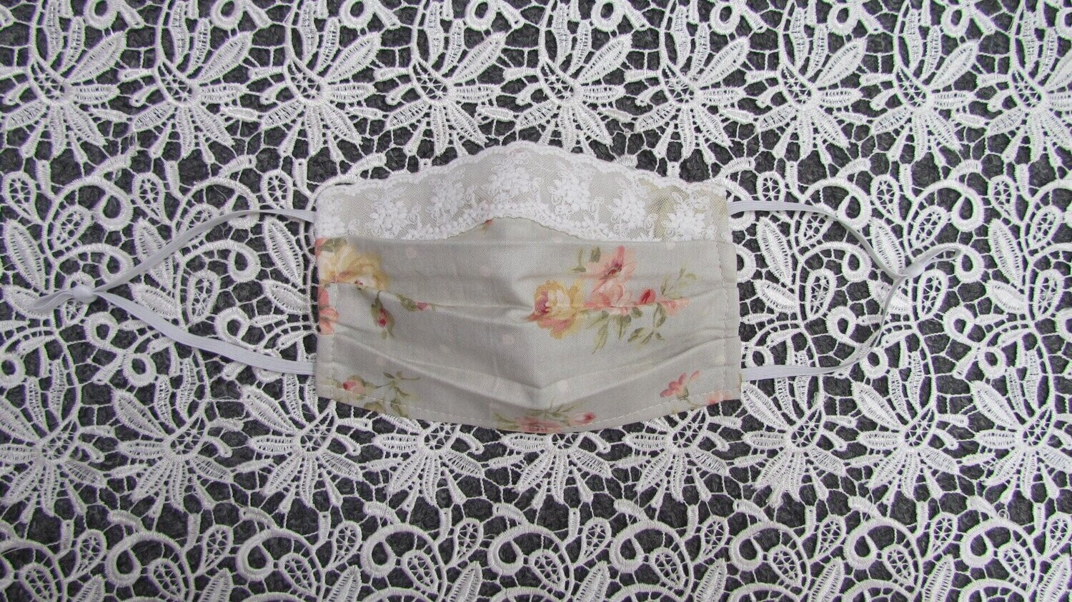 Vintage Floral Spot with Lace Top Trim