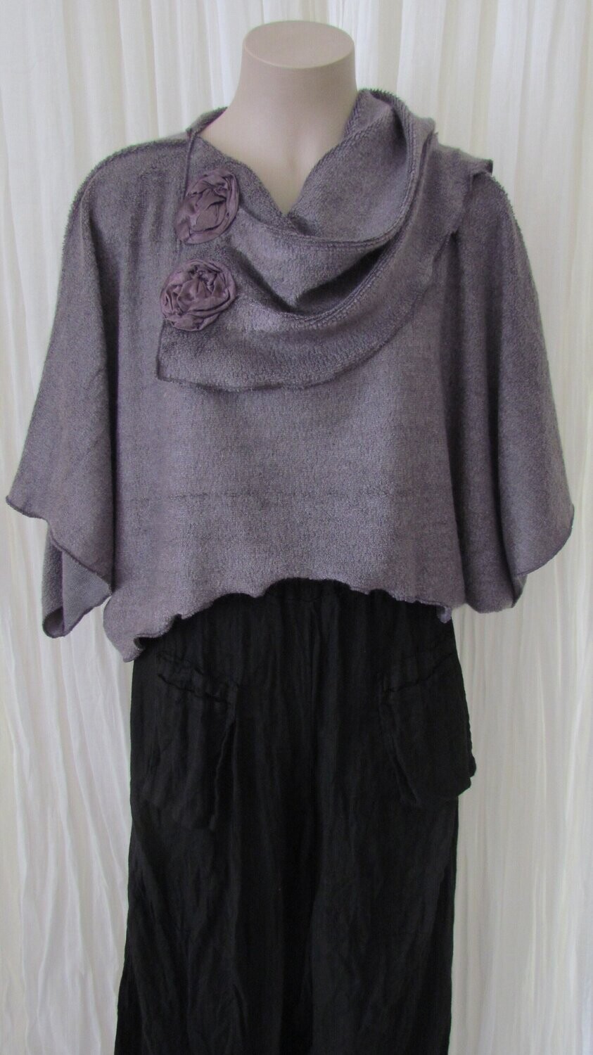 Plum Angora Cape