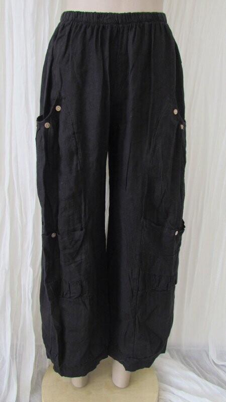 Black Linen Pant