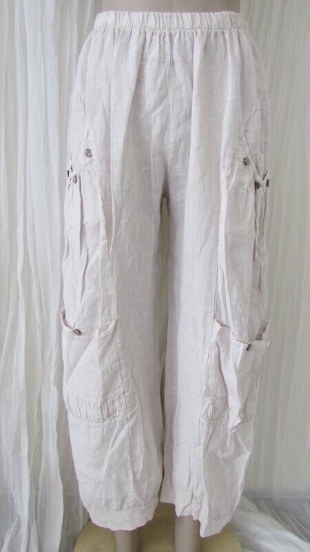 Beige Linen Pants