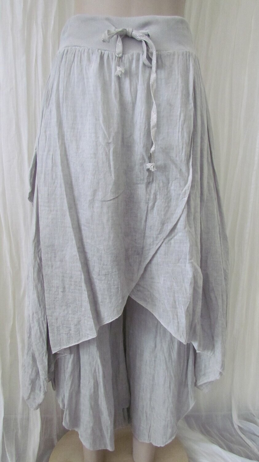 Beige Linen Double Layered Pant