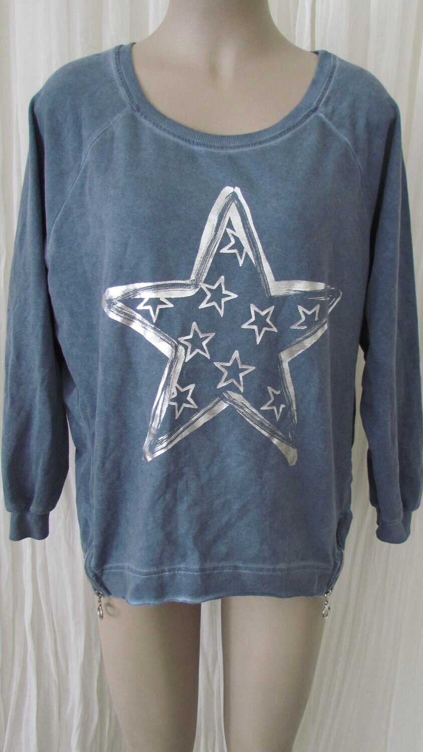 Navy Star Sweat Top