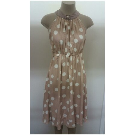 ​Blush/natural spot dress