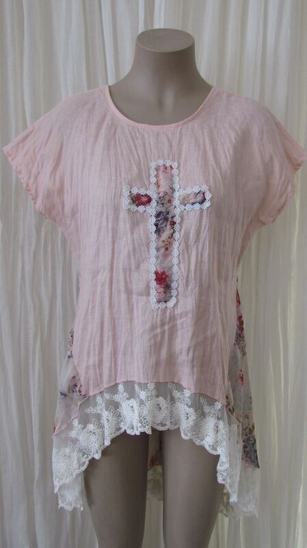 Pink Floral Linen Dress