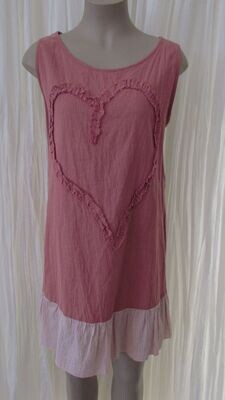 Rose Linen Heart Top/Dress