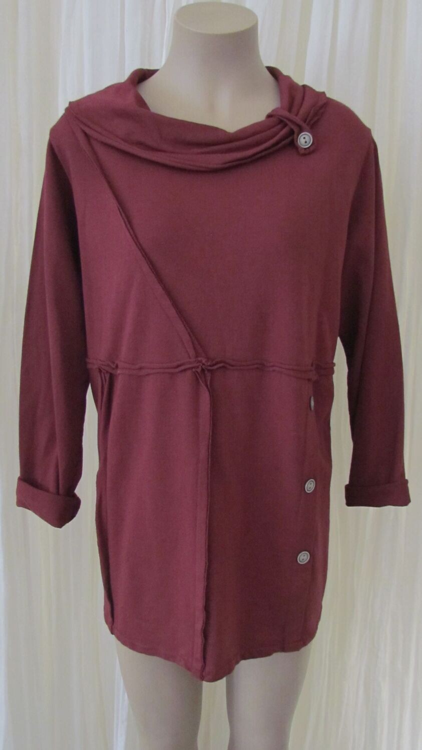 Wine Roll Neck Sweater