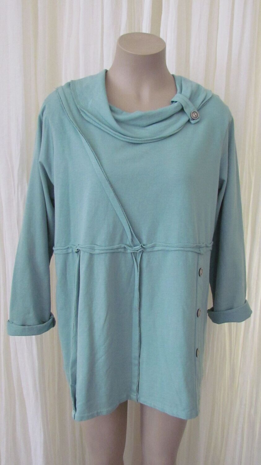 Ocean Blue Roll Neck Sweater
